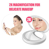 LED化妝鏡 LED Makeup Compact Mirror (1X/2X)